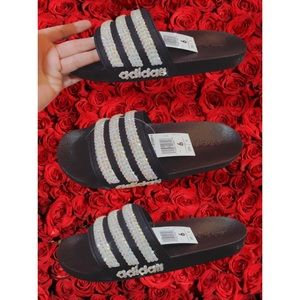 Custom Adidas Slides Size 6 SOLD